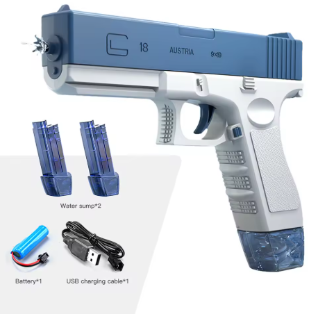 HydroBlast – Pistolet à Eau Électrique - Bleu